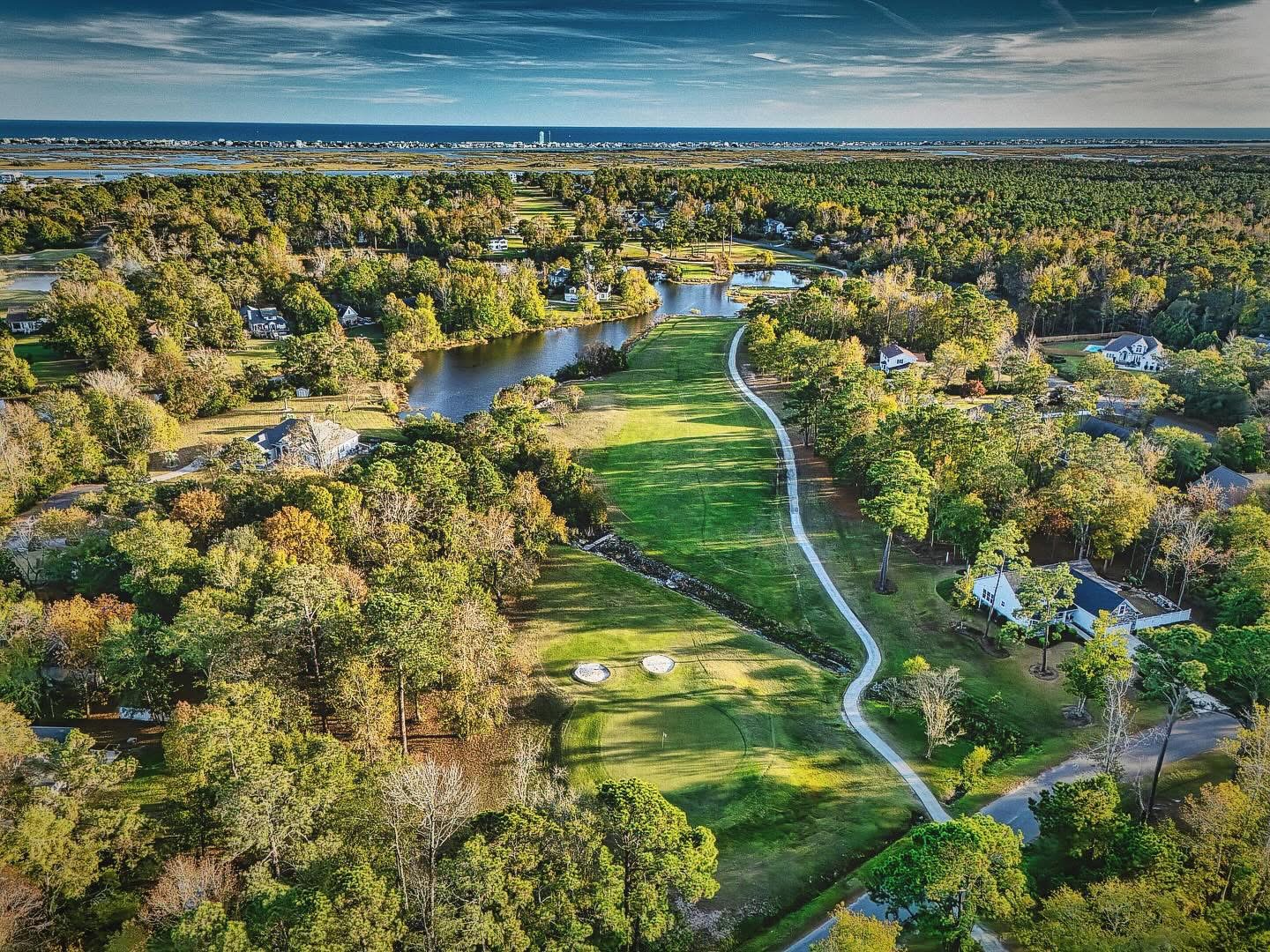 Aerial photo of hole 8.